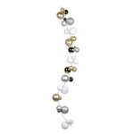 Vickerman N181898 6' Champagne /Silver/White Christmas Ball Ornament Garland