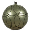 Vickerman N182423D 4" Wrought Iron Candy Finish Ornament With Circle Glitter Pattern 4 Per Bag