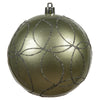 Vickerman N182425D 4" Limestone Candy Finish Ornament With Circle Glitter Pattern 4 Per Bag