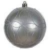 Vickerman N182434D 4" Lilac Candy Finish Ornament With Circle Glitter Pattern 4 Per Bag