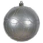 Vickerman N182434D 4" Lilac Candy Finish Ornament With Circle Glitter Pattern 4 Per Bag