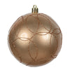 Vickerman N182458D 4" Rose Gold Candy Finish Ornament With Circle Glitter Pattern 4 Per Bag