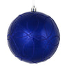 Vickerman N182622D 6" Cobalt Blue Candy Ornament With Circle Glitter Pattern 3 Per Bag