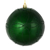 Vickerman N182524D 4.75" Emerald Candy Ornament With Circle Glitter Pattern 4 Per Bag