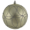 Vickerman N182525D 4.75" Limestone Candy Ornament With Circle Glitter Pattern 4 Per Bag