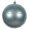 Vickerman N182529D 4.75" Periwinkle Candy Ornament With Circle Glitter Pattern 4 Per Bag