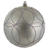 Vickerman N182534D 4.75" Lilac Candy Ornament With Circle Glitter Pattern 4 Per Bag