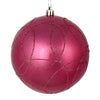 Vickerman N182645D 6" Mauve Candy Ornament With Circle Glitter Pattern 3 Per Bag