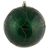 Vickerman N182564D 4.75" Moss Green Candy Ornament With Circle Glitter Pattern 4 Per Bag