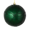 Vickerman N182574D 4.75" Midnight Green Candy Ornament With Circle Glitter Pattern 4 Per Bag