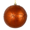 Vickerman N182688D 6" Copper Candy Ornament With Circle Glitter Pattern 3 Per Bag