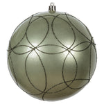 Vickerman N182623D 6" Wrought Iron Candy Ornament With Circle Glitter Pattern 3 Per Bag