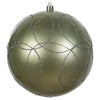 Vickerman N182625D 6" Limestone Candy Ornament With Circle Glitter Pattern 3 Per Bag