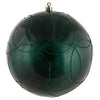 Vickerman N182662D 6" Sea Blue Candy Ornament With Circle Glitter Pattern 3 Per Bag