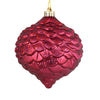 Vickerman N183821D 6" Berry Red Glitter Pinecone Christmas Ornament 6 Per Bag