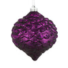 Vickerman N183826D 6" Plum Glitter Pinecone Christmas Ornament 6 Per Bag
