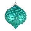 Vickerman N183842D 6" Teal Glitter Pinecone Christmas Ornament 6 Per Bag