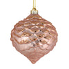 Vickerman N183858D 6" Rose Gold Glitter Pinecone Christmas Ornament 6 Per Bag