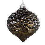 Vickerman N183884D 6" Gunmetal Glitter Ornament