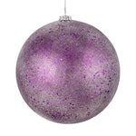 Vickerman N184226 4.75" Plum Glitter Clear Ball
