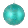 Vickerman N184242 4.75" Teal Glitter Clear Ball
