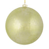 Vickerman N184254 4.75" Celadon Glitter Clear Ball 4 Per Bag