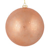 Vickerman N184358 6" Rose Gold Glitter Clear Ball