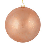 Vickerman N184358 6" Rose Gold Glitter Clear Ball