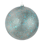 Vickerman N184162 4" Sea Blue Glitter Clear Ball