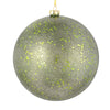 Vickerman N184364 6" Moss Green Glitter Clear Ball