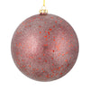 Vickerman N184165 4" Burgundy Glitter Clear Ball