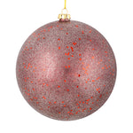 Vickerman N184465 8" Burgundy Glitter Clear Ball