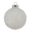 Vickerman N185111 4" White Ice Ball Ornament 6 Per Bag