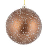 Vickerman N185176 4" White Ice Ball Ornament