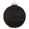 Vickerman N185384 6" Gunmetal Ice Ball Ornament