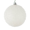 Vickerman N185411 8" White Ice Ball Ornament 2 Per Bag