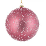 Vickerman N185445 8" Mauve Ice Ball Ornament