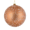 Vickerman N185458 8" Rose Gold Ice Ball Ornament