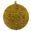 Vickerman N185608D 4" Gold Beaded Ball Ornament 6 Per Bag