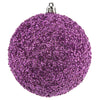 Vickerman N185679D 4" Pink Beaded Ball Ornament 6 Per Bag