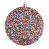 Vickerman N185699D 4" Multi-Colored Beaded Ball Ornament 6 Per Bag