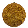 Vickerman N185737D 4.75" Honey Gold Beaded Ball Ornament 6 Per Bag