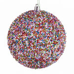 Vickerman N185799D 4.75" Multi-Colored Beaded Ball Ornament 6 Per Bag