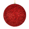 Vickerman N185903D 8" Red Beaded Ball Ornament 2 Per Bag