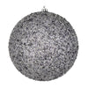 Vickerman N185707D 4.75" Silver Beaded Ball Ornament 6 Per Bag