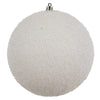 Vickerman N185811D 6" White Beaded Ball Ornament 4 Per Bag