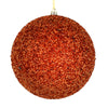Vickerman N185818D 6" Burnished Orange Beaded Ball Ornament 4 Per Bag