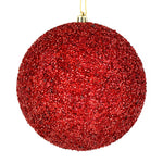 Vickerman N185619D 4" Wine Beaded Ball Ornament 6 Per Bag