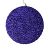 Vickerman N185922D 8" Cobalt Blue Beaded Ball Ornament 2 Per Bag