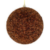 Vickerman N185976D 8" Mocha Beaded Ball Ornament 2 Per Bag
